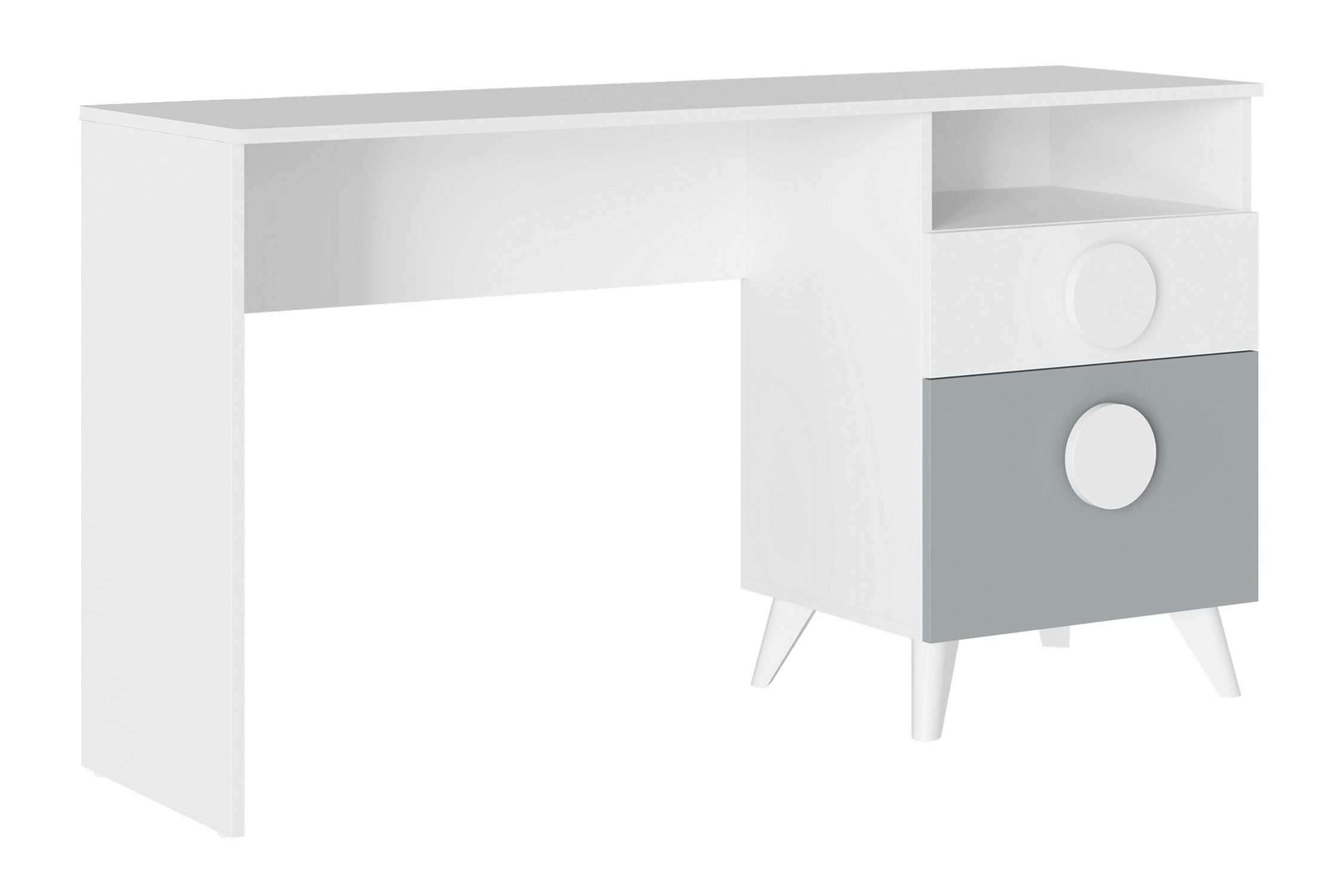 Письменный стол Кубо белый / грин грей софт