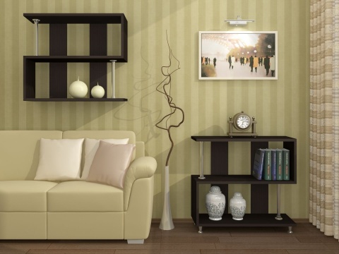 Стеллаж Двойной Универсальный с Хромированными Опорами/Разные Цвета