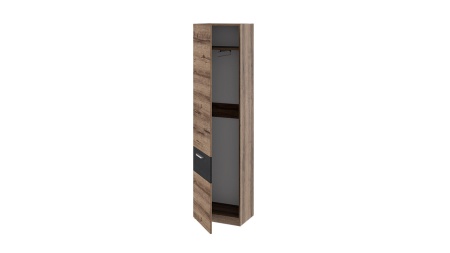 Шкаф Инфи Черный/Дуб Монастырский (Ш-492 x В-1927 x Г-356 мм)