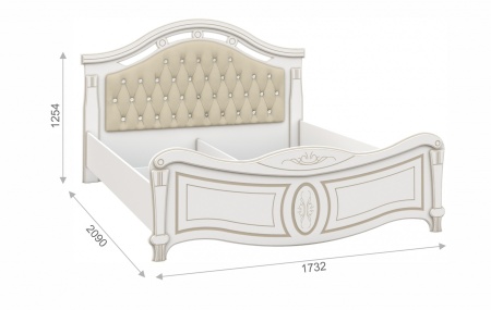 Спальный Гарнитур Александрина Белый/Патина Золото