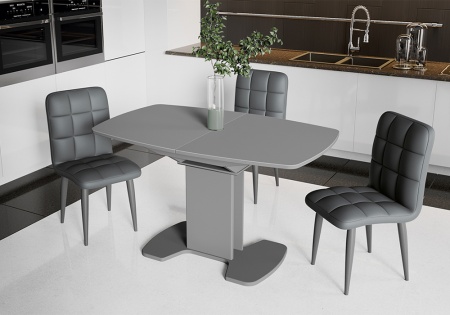 Стул Франк конус графит / кожзам серый