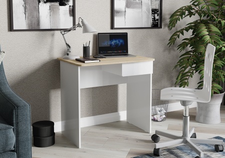 Компьютерный стол Diamond тип 1 дуб сонома / белый